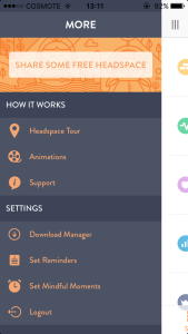 Headspace App Review Settings