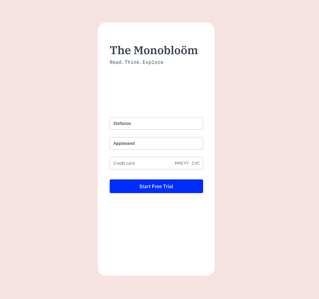the monobllom mindful ux concept made in figma